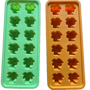 EUC 2 palm tree silicone ice cube trays